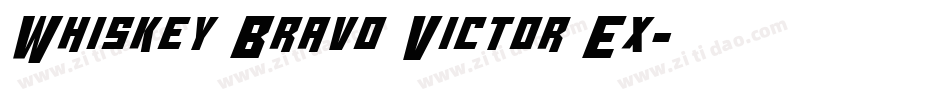 Whiskey Bravo Victor Ex字体转换
